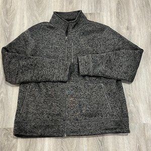Lucky Brand Los Feliz Fleece Full Zip Mock Neck - XL, Charcoal. NWOT